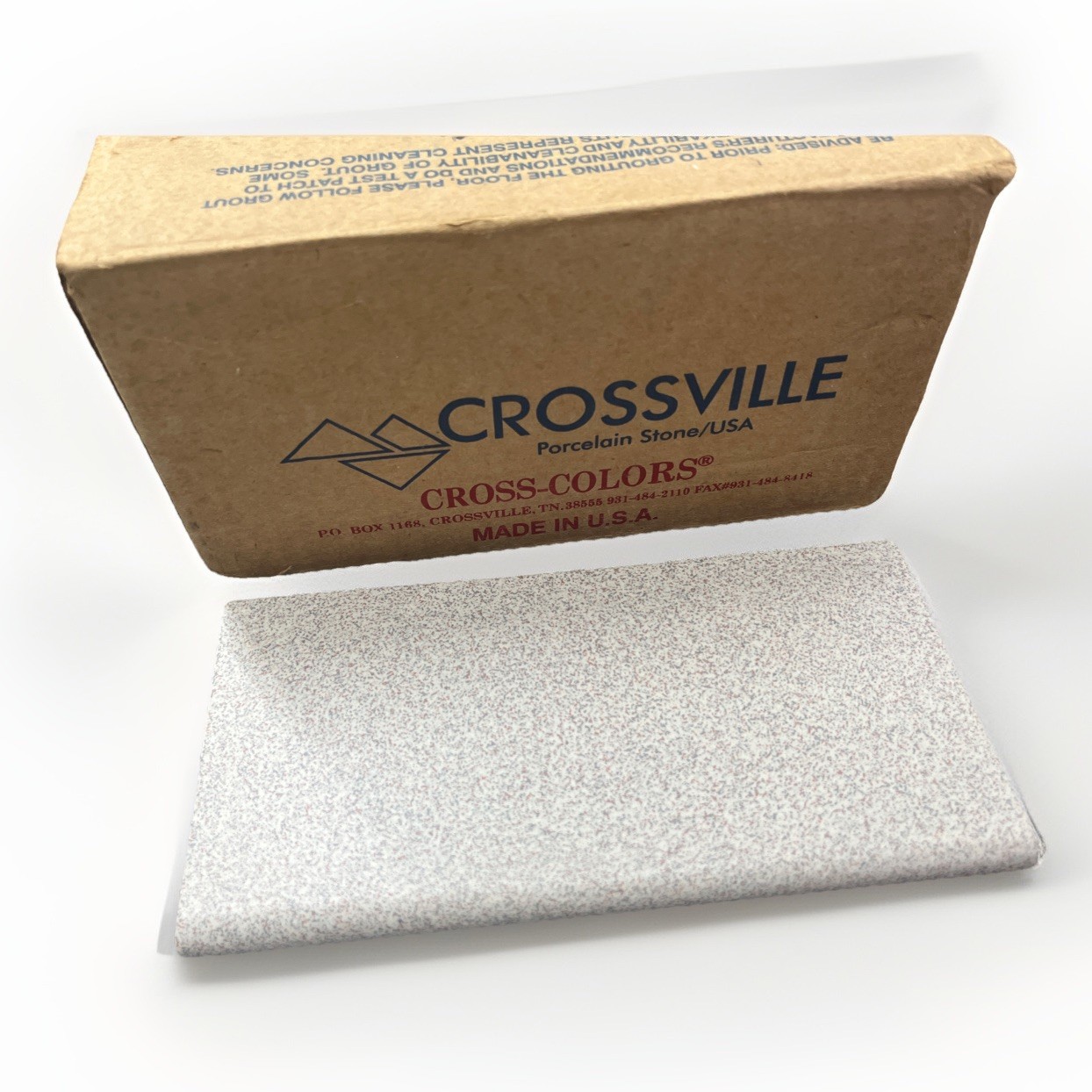 1 PC Tile Crossville Cross Colors Mingles 4″ X 8″ Porcelain Bullnose Tan Speck
