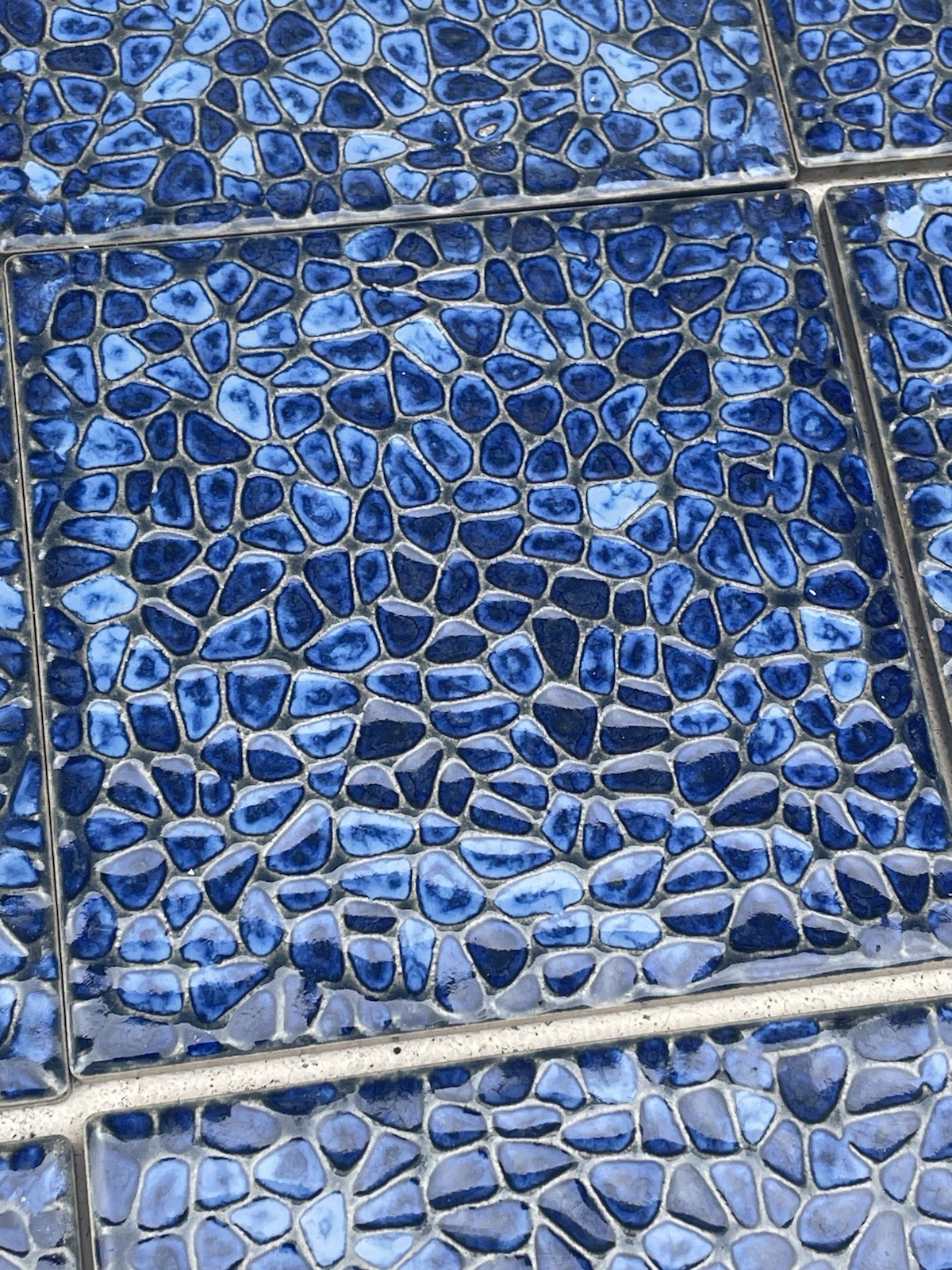 9 Aquabella Timeless Blue Allure Gold Stone 6×6 Porcelain Field Tile Pool Japan
