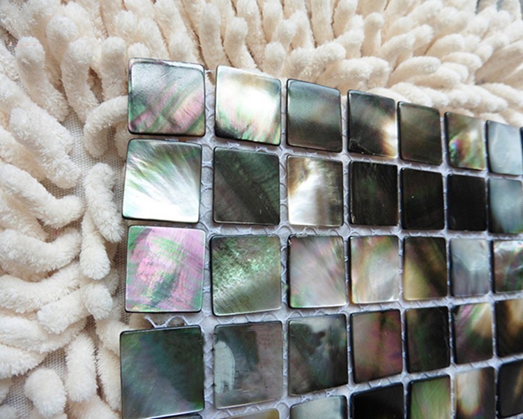 11PCS Black lip shell mosaic tile mother of pearl Hotels bars shower background