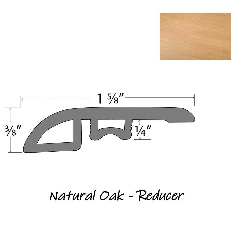 PRODURA Natural Oak 28mil Heavy Duty Click Lock Vinyl Luxury Plank 48x7in x 8mm