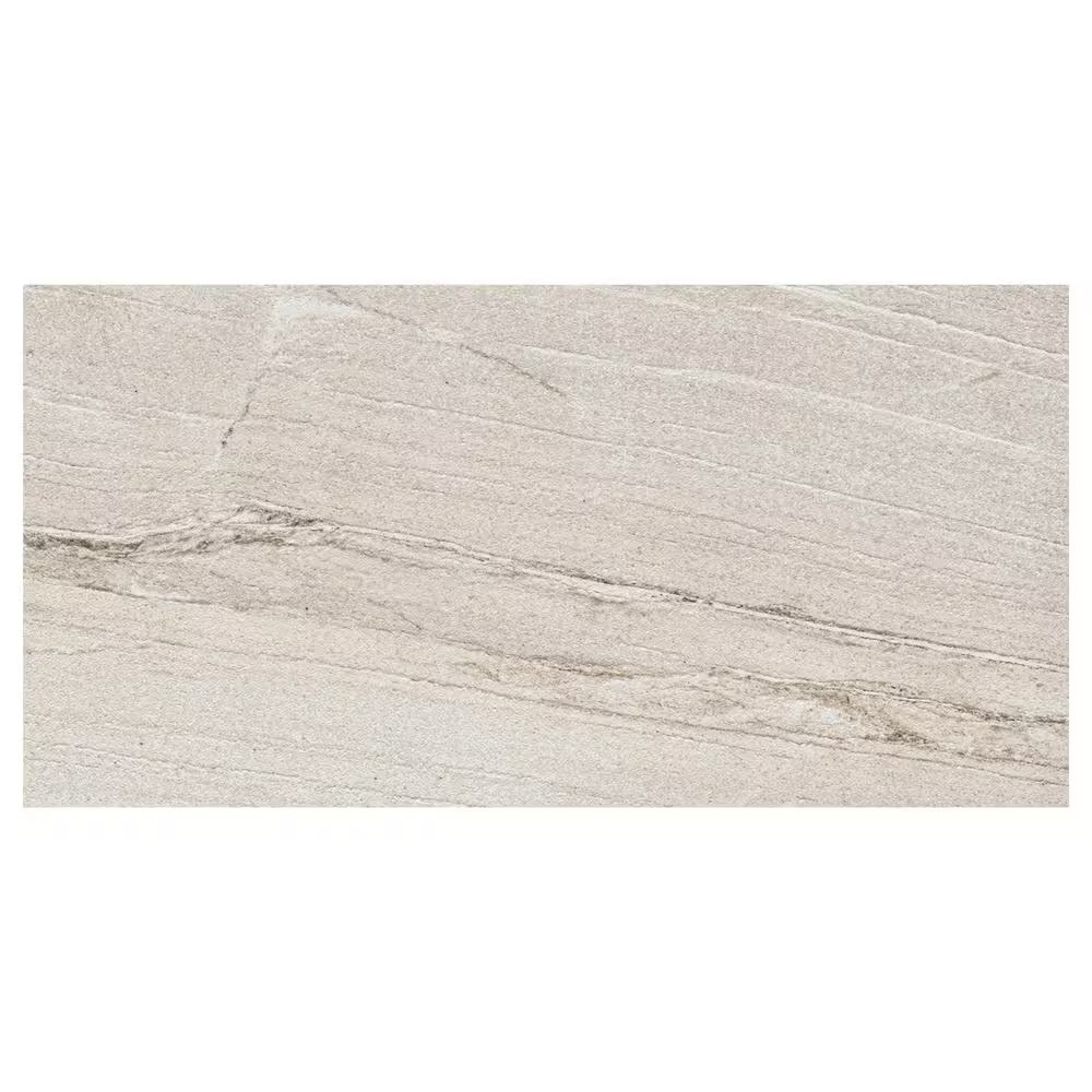 Malvera Cream 12 In. X 24 In. Lapato Porcelain Travertine Look Floor and Wall Ti