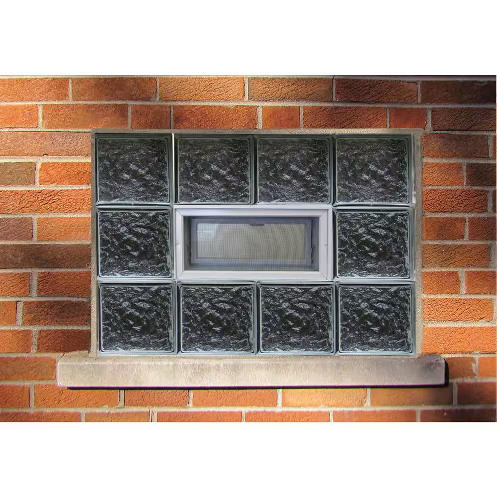 3 In. Thick Series 8 In. X 8 In. X 3 In. (10-Pack) Ice Pattern Glass Block (A…