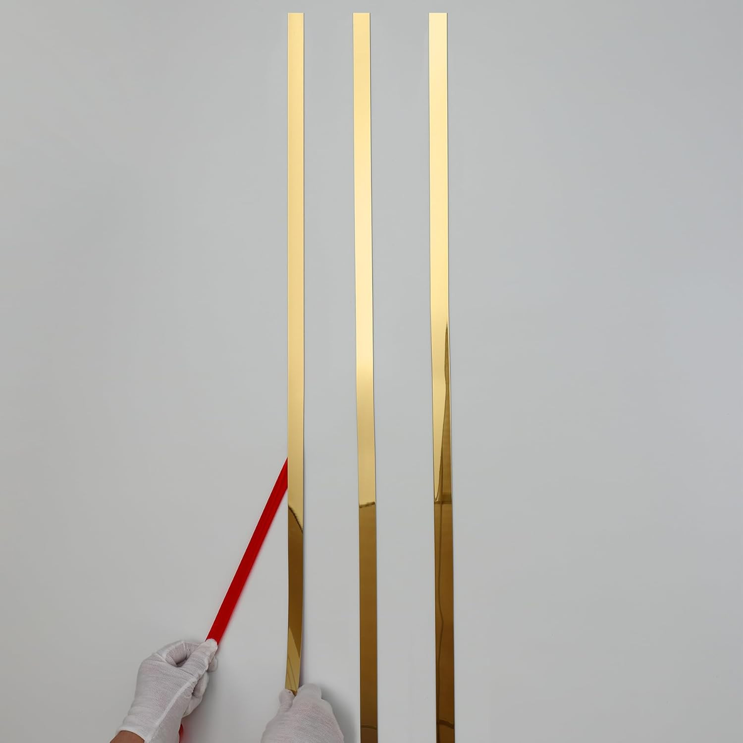 Gold Metalized Mirror-Like Finish Molding Trim Peel and Stick Strip for Frame
