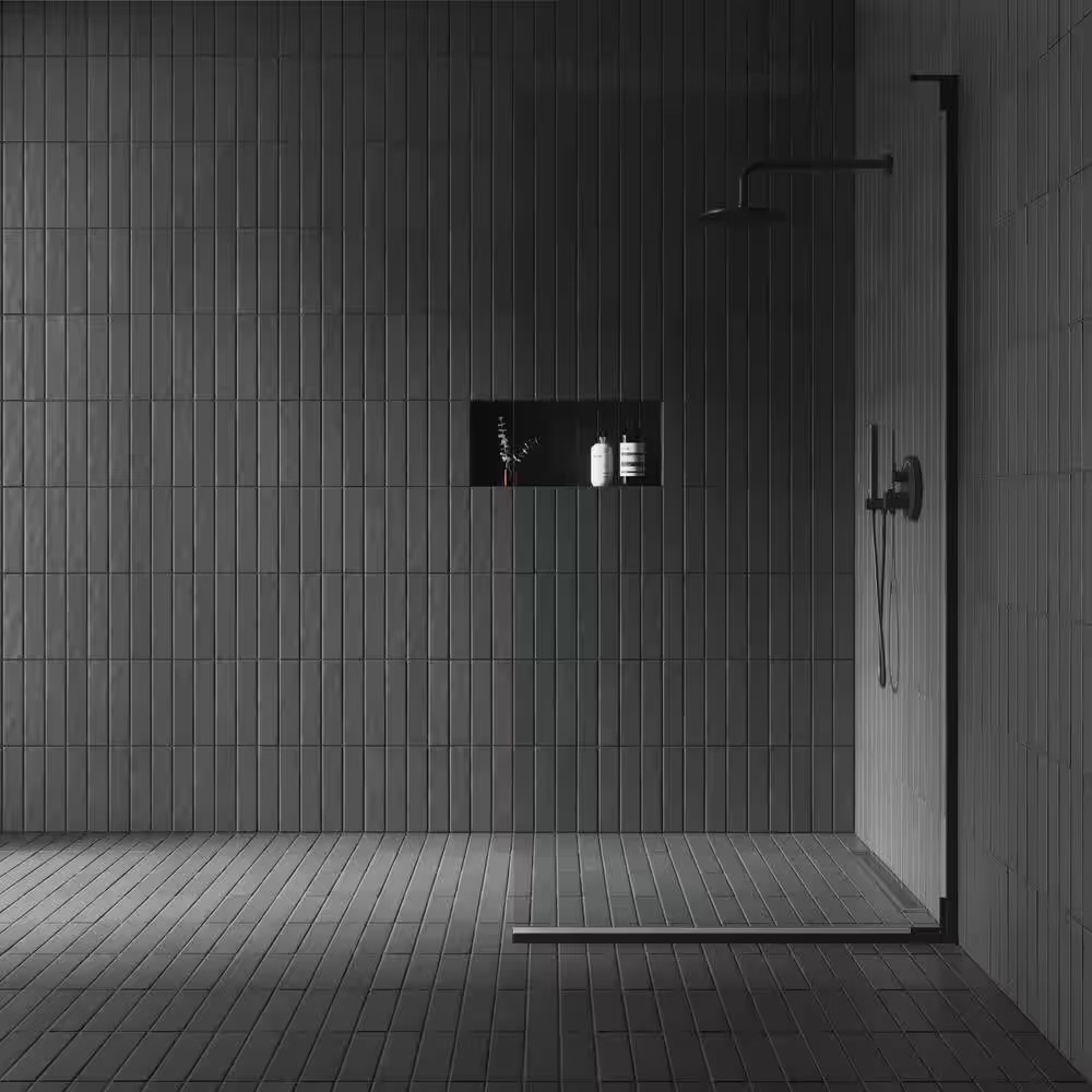Clara 2.75 In. X 11 In. Matte Noir Porcelain Floor Subway Tile (6.35 Sq. Ft./Cas