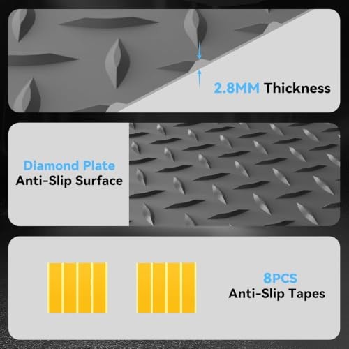 Garage Floor Mat 2.8mm Thickened PVC Roll for Under Car – 4×6 FT – Grey