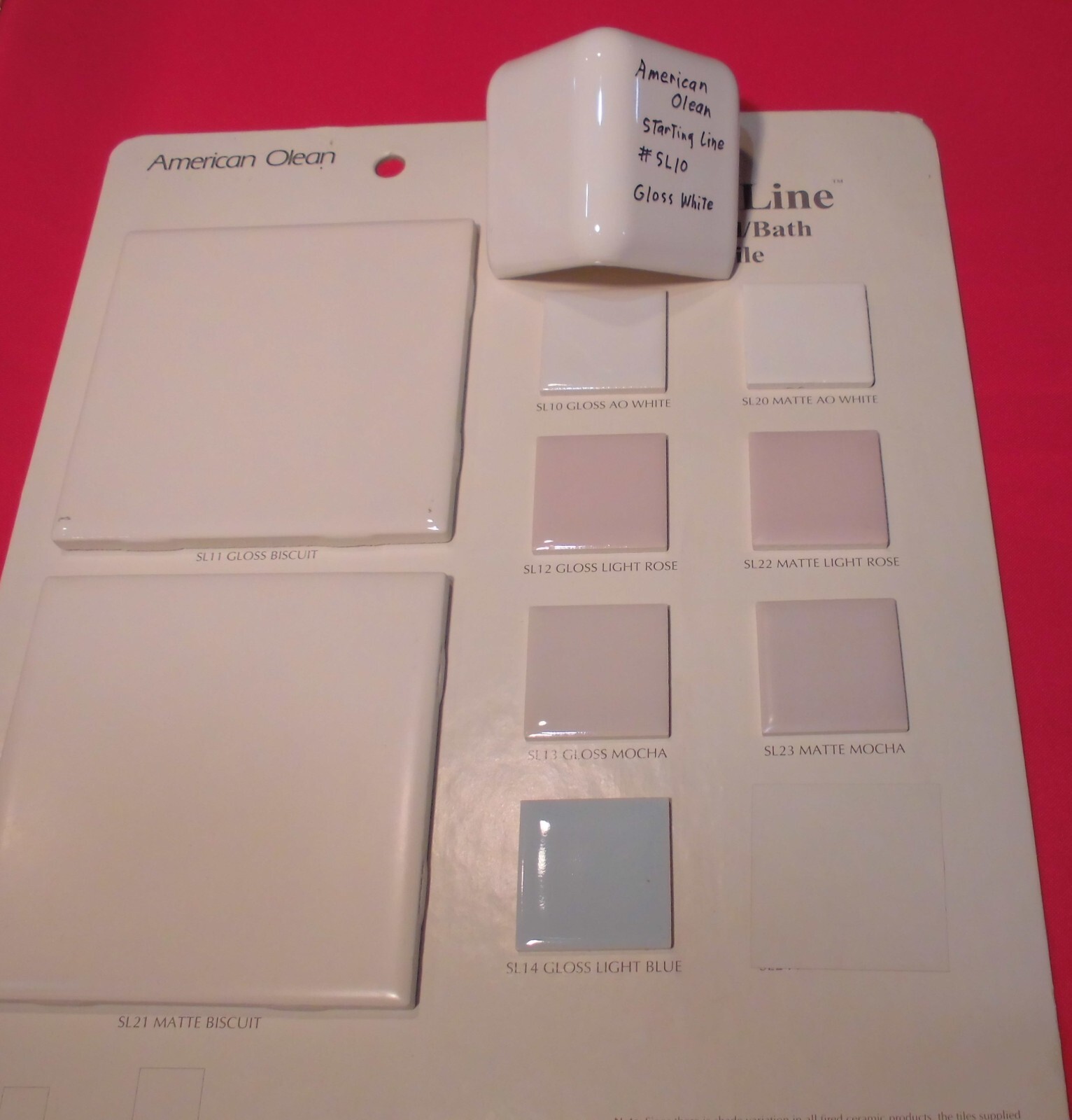 1 pc. Starting Line White: V Cap Corner Ceramic Trim Tile, Countertop Edging, AO