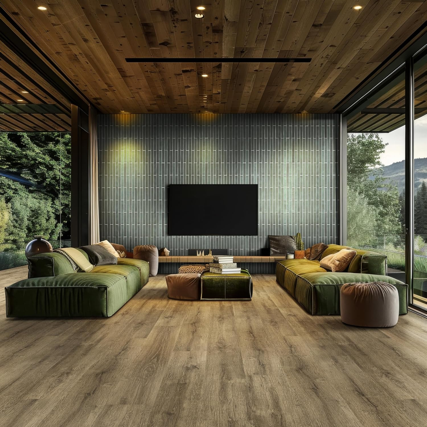 Shelbie 9″x48″ Waterproof Luxury Vinyl Plank Flooring – Welsh Gray, 20 MIL Wear