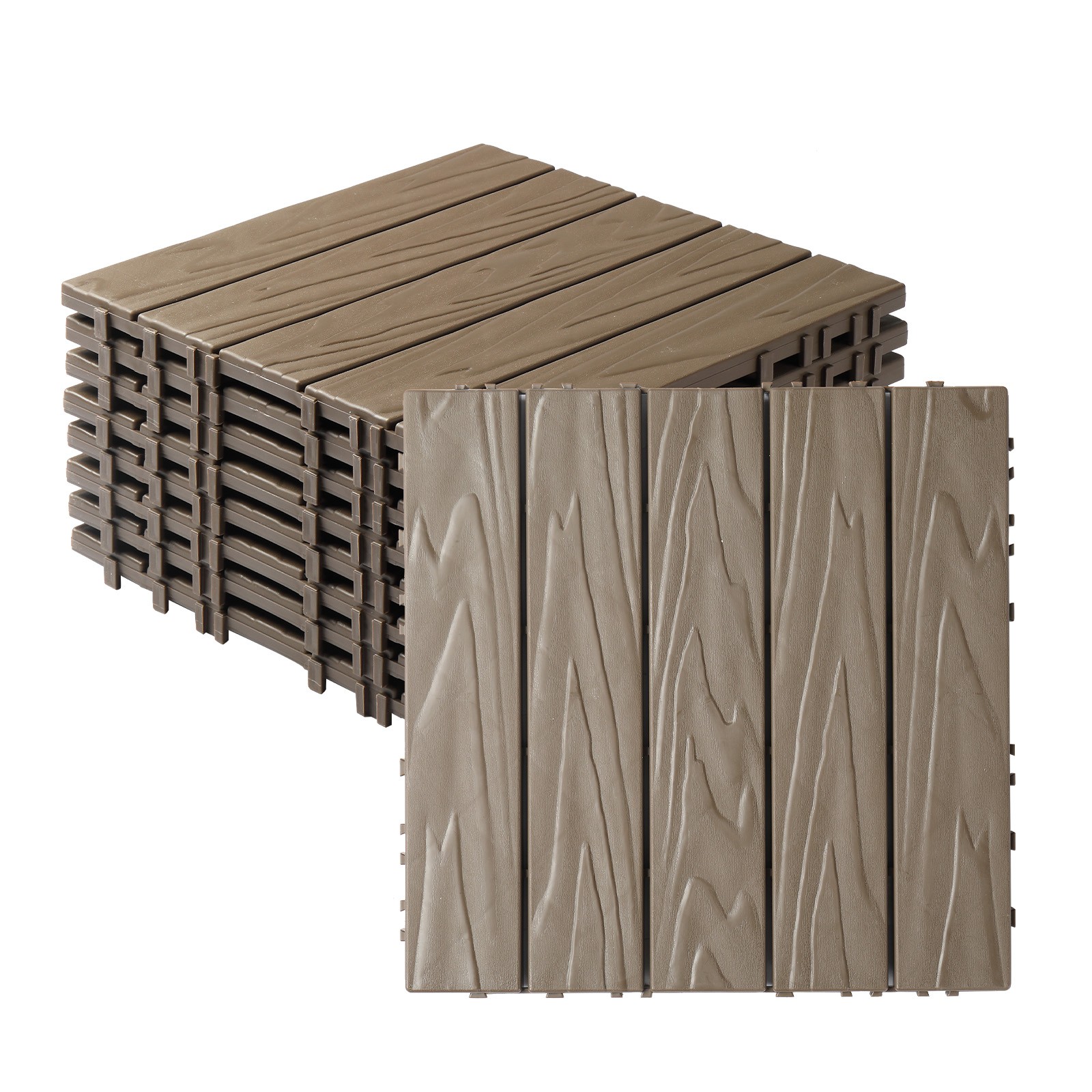 27PCS Interlocking Deck Tiles 12 x 12in Waterproof Flooring Tiles for Outdoor