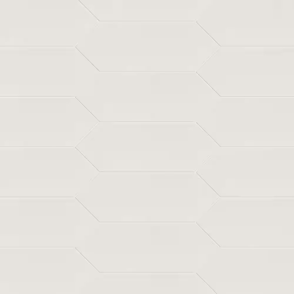 Kite White 3-7/8 In. X 11-3/4 In. Porcelain Floor and Wall Tile (11.2 Sq. Ft./Ca