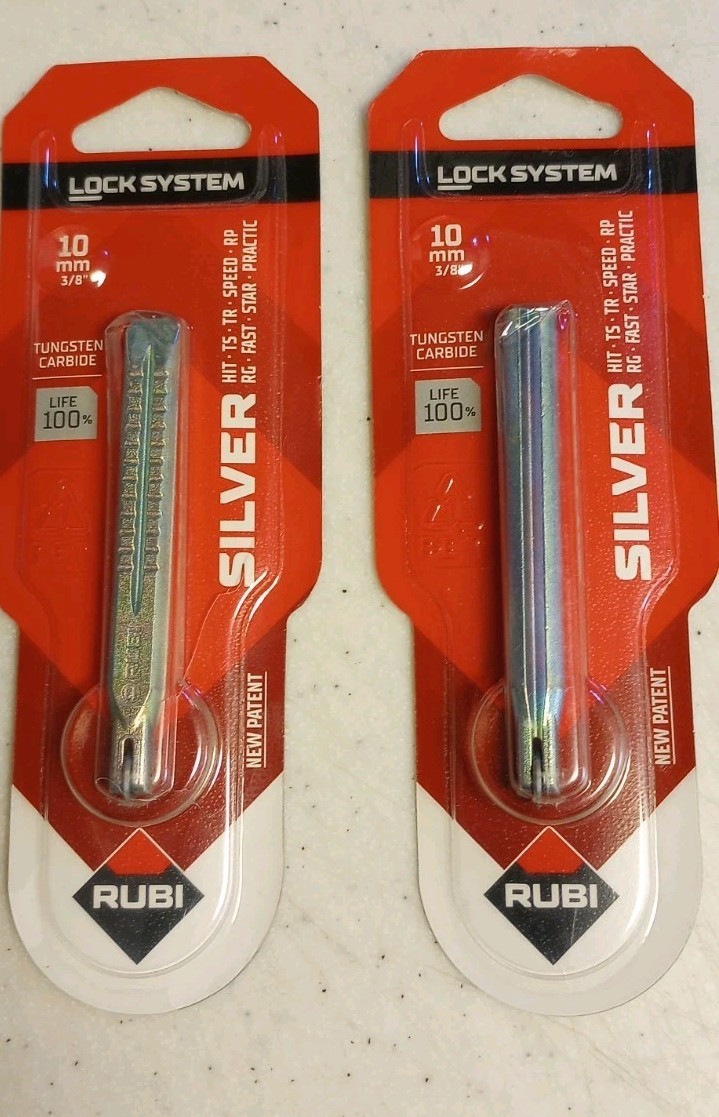 2x RUBI Ceramic Scoring Wheel 01946 For Tile Cutter 10mm 3/8” Tungsten Carbide