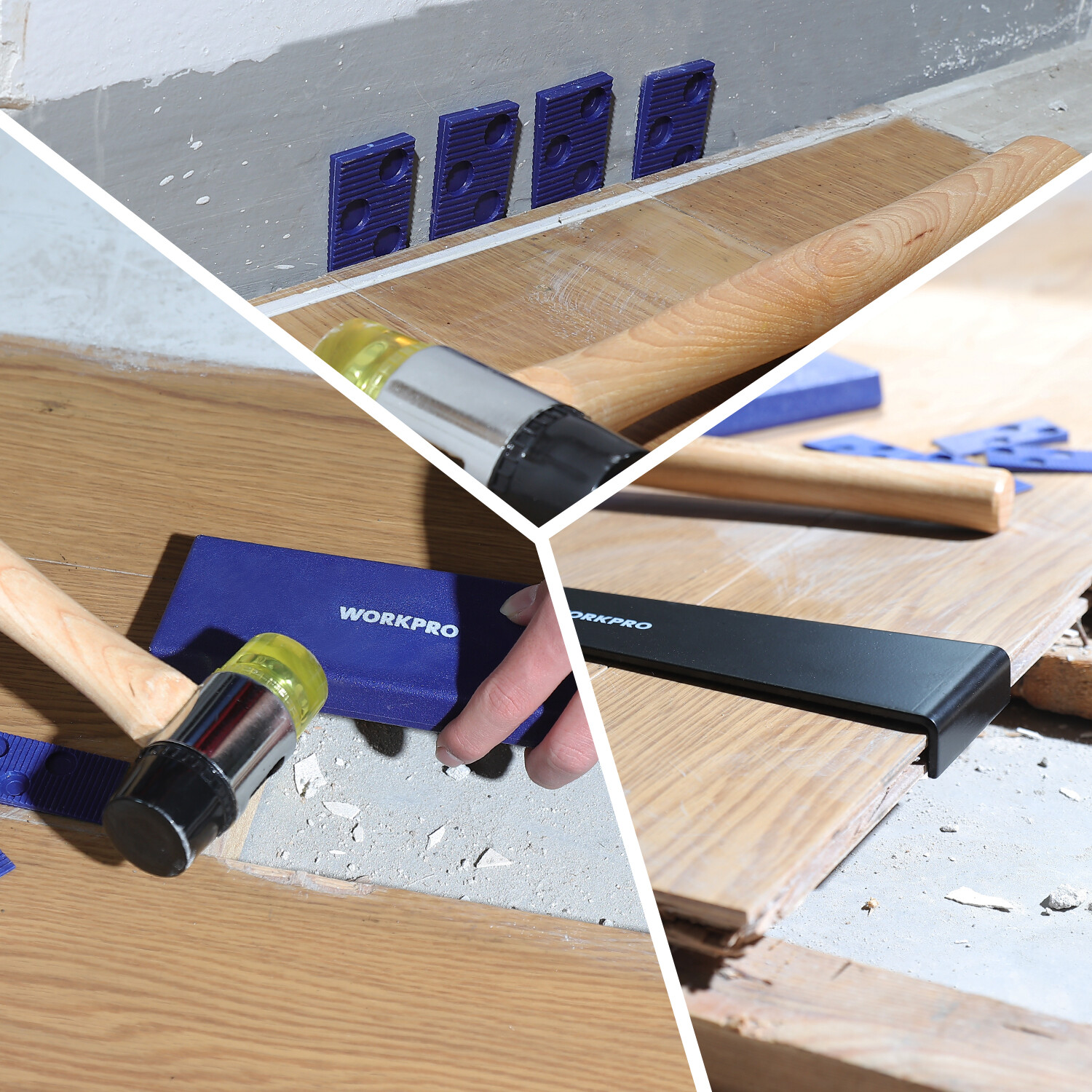 WORKPRO Laminate Wood Flooring Installation Kit with 30 Pieces Plastic Spacers