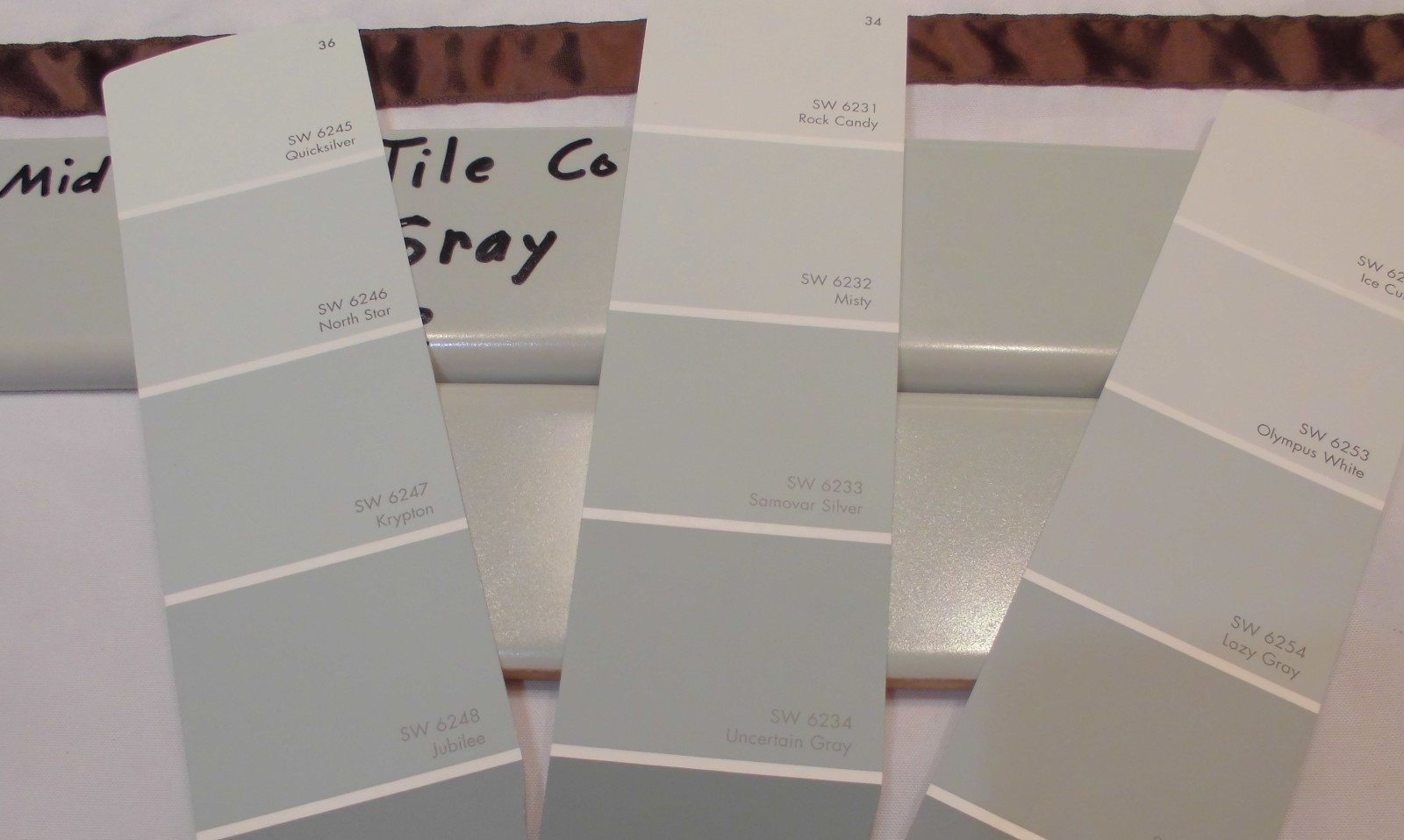 10 pcs. Vintage Matte *Pearl Gray* 2” X 6” Surface-Flat Bullnose Ceramic Tiles