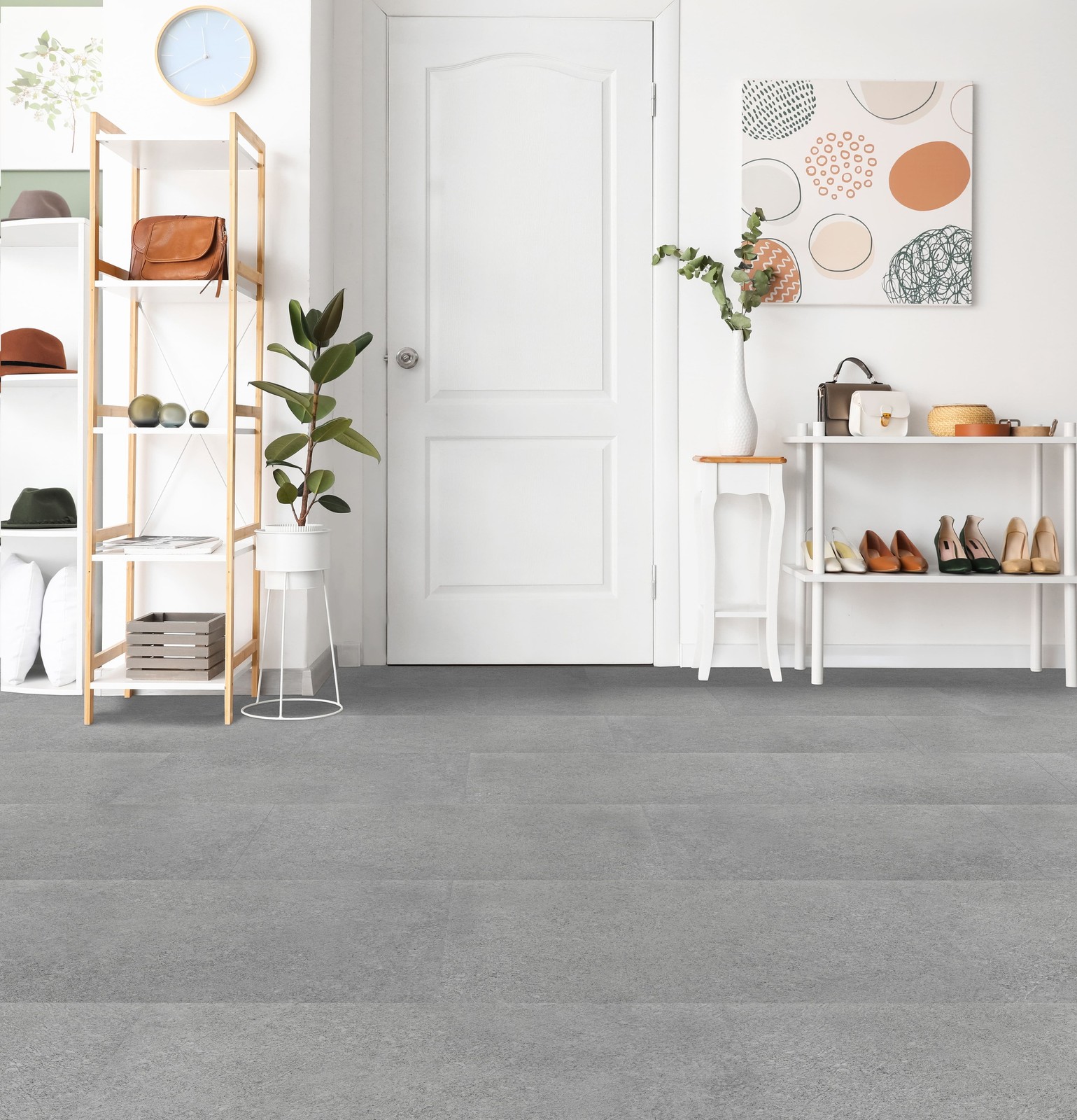 Palazzo 12×24 Self Adhesive Vinyl Floor Tile – City Scape Concrete – 20 Tiles/40