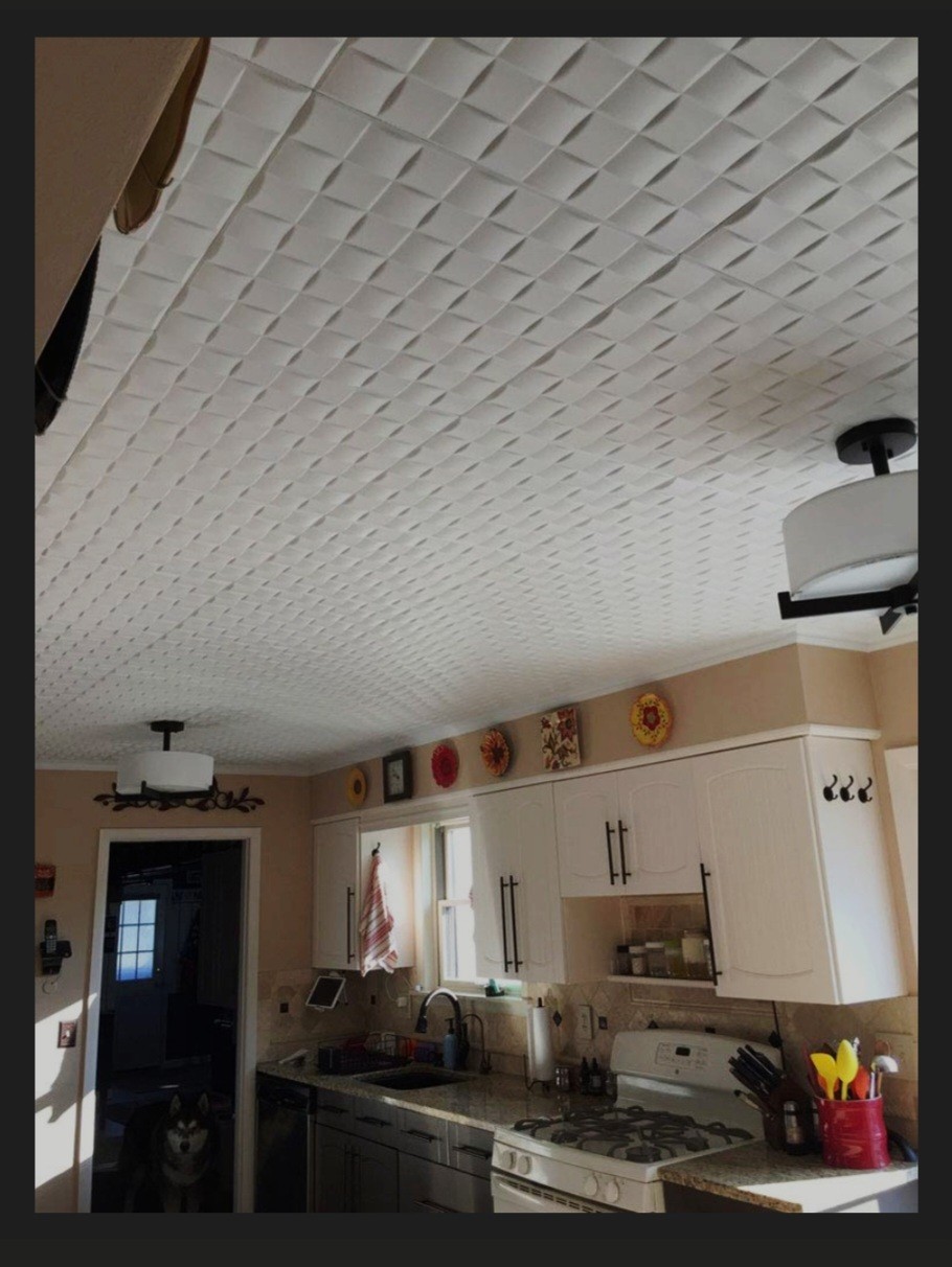 A La Maison R25 Basket Weave Foam Glue-up Ceiling Tiles