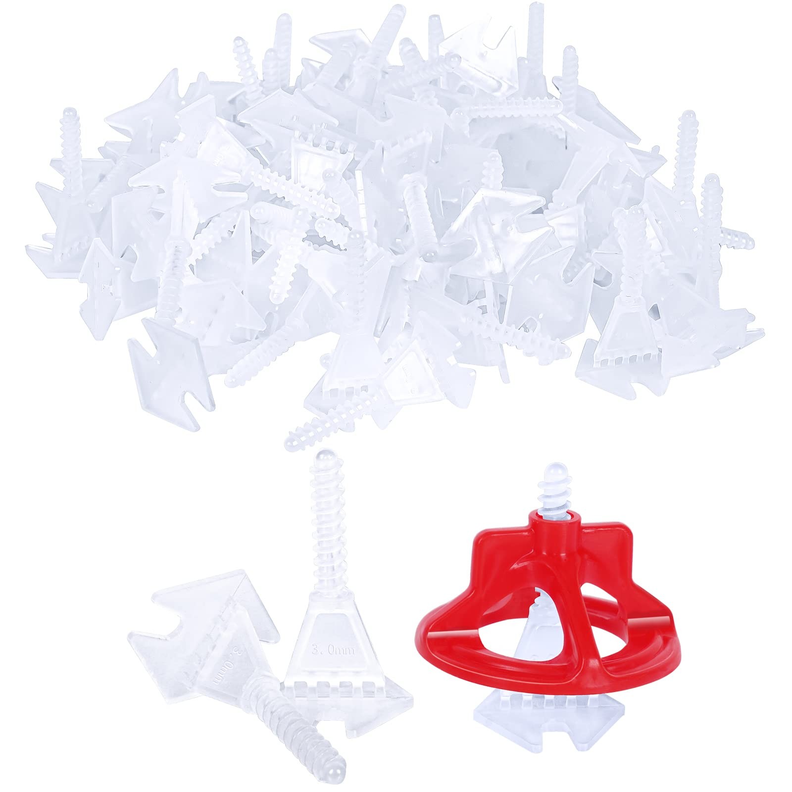 Professional Tile Leveling System Kit，Anti-Loosening Spacers/Wall, Bathroom T…