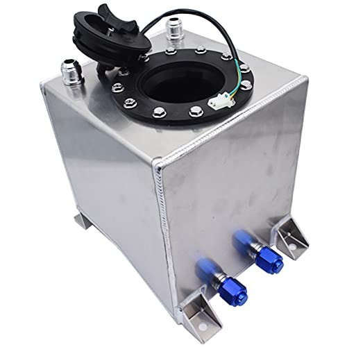 2.5 Gallon 9.5L Fuel Cell Tank Aluminum Polished Racing Street Drift Strip 1