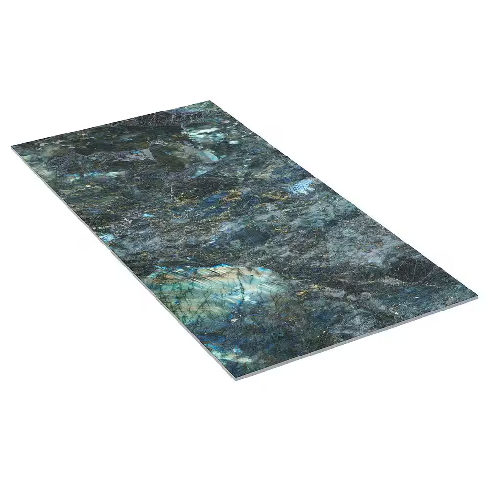 Jume Onyx Labrodorite Blue 24 In. X 48 In. Polished Porcelain Floor and Wall Til