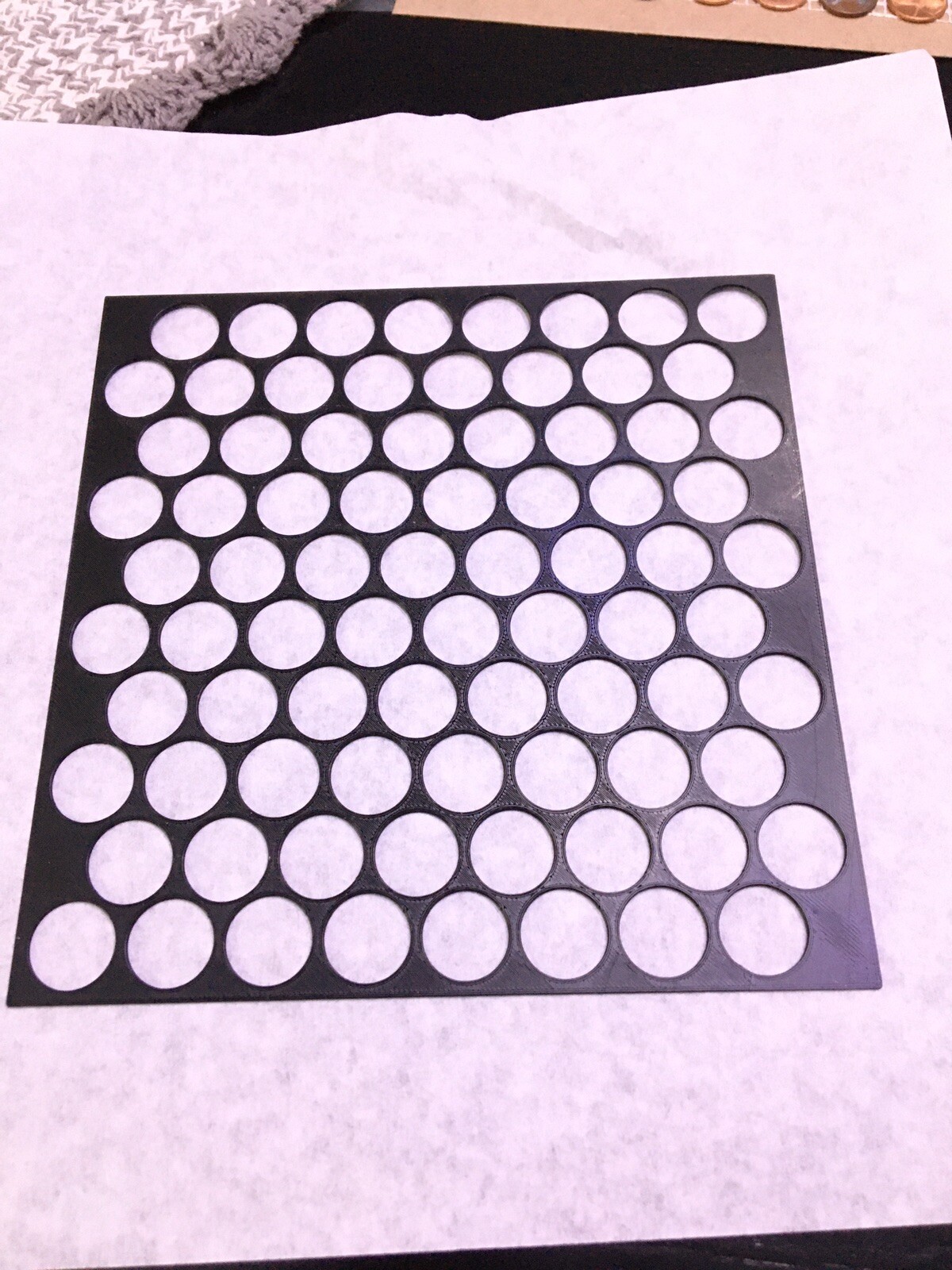 Penny Tile Template jig Real US currency Mosaic Pattern 7.25×7.25”