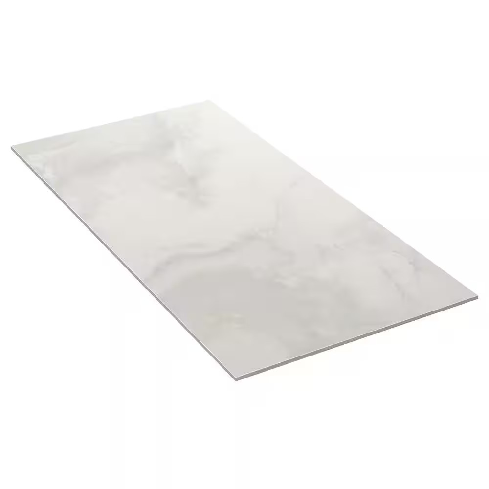 Jume Onyx White 24 In. X 48 In. Polished Porcelain Floor and Wall Tile (15.49 Sq