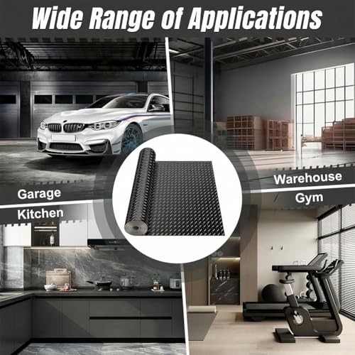 Garage Floor Mat, PVC Flooring Roll Thickened Garage Mats, Heavy Duty 2FTx4FT