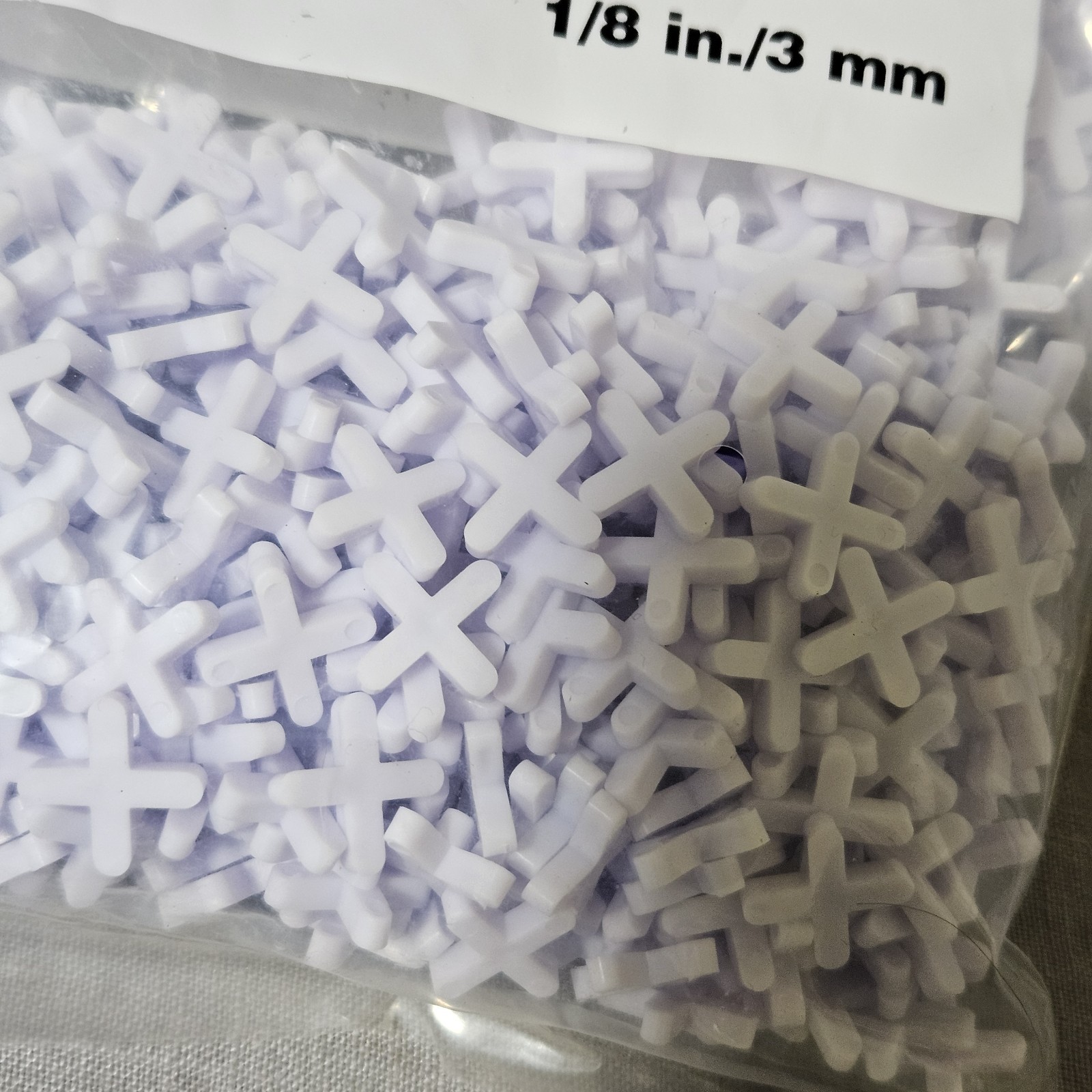 Lot 8 Bags Tavy Basix Cross Tile Spacers 1/8″ / 3mm 500 Each 4000 Total