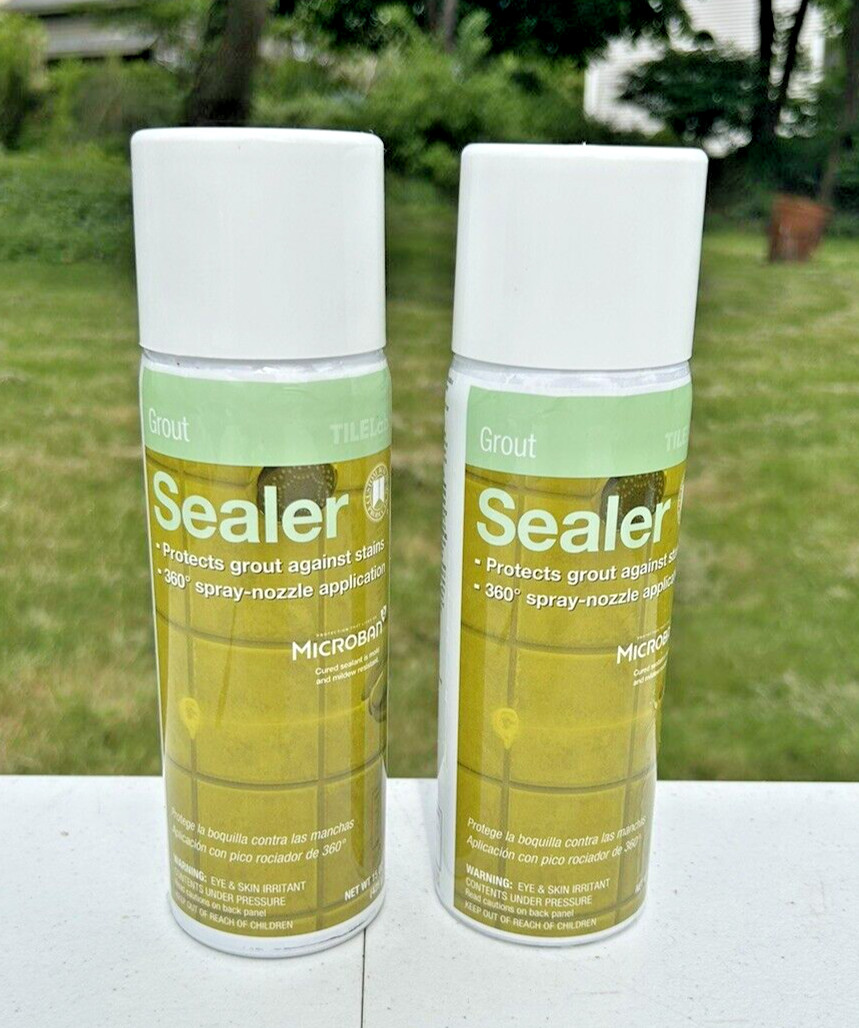 TileLab Grout Sealer (Aerosol) Microban 15 oz. Grout Sealer – Lot 2 Cans.