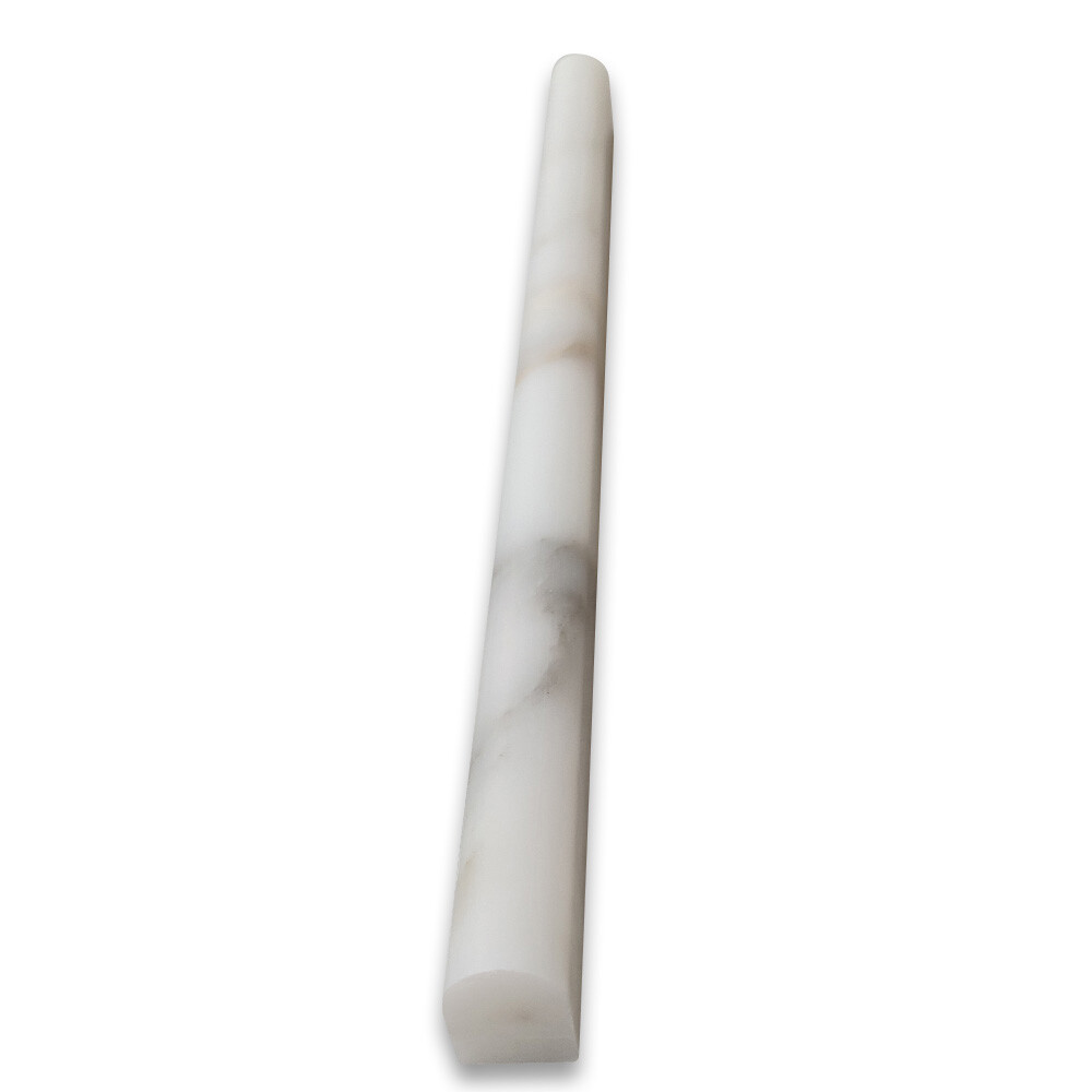 G18H Calacatta Gold Calcutta Marble 3/4×12 Pencil Liner Trim Molding Honed