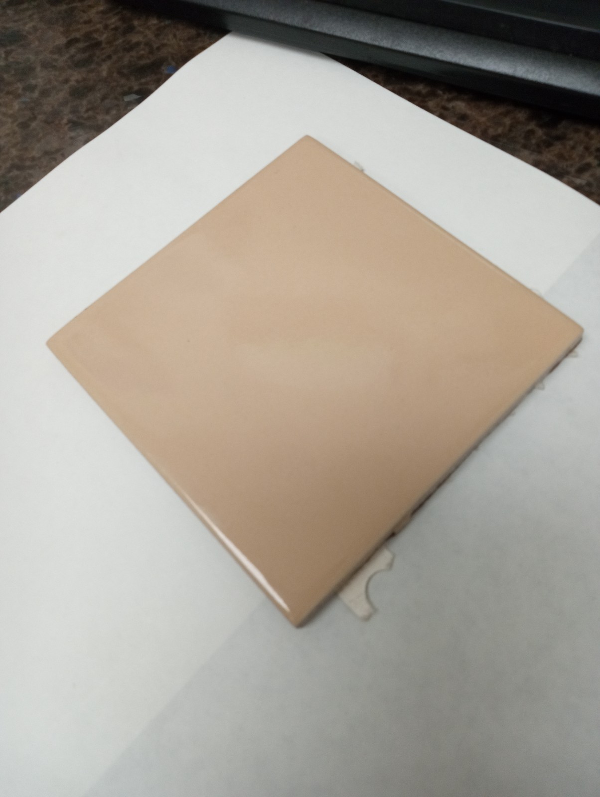 4×4 Tile Glossy Sandy Brown Square Wall Remodel Ceramic C#550-574 Sample