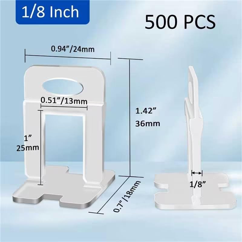 Tile Leveling System Clips 500Piece DIY Tiles Leveler Spacers Tile Leveling…