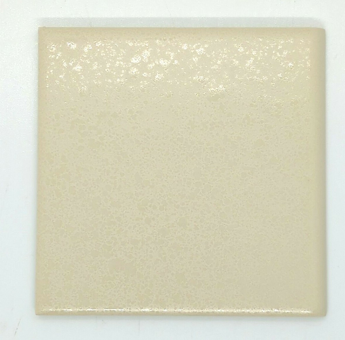 1 pc Parchment Light Tan Crystal Glazed Ceramic Tile Bullnose 4-3/8″ Florida Co