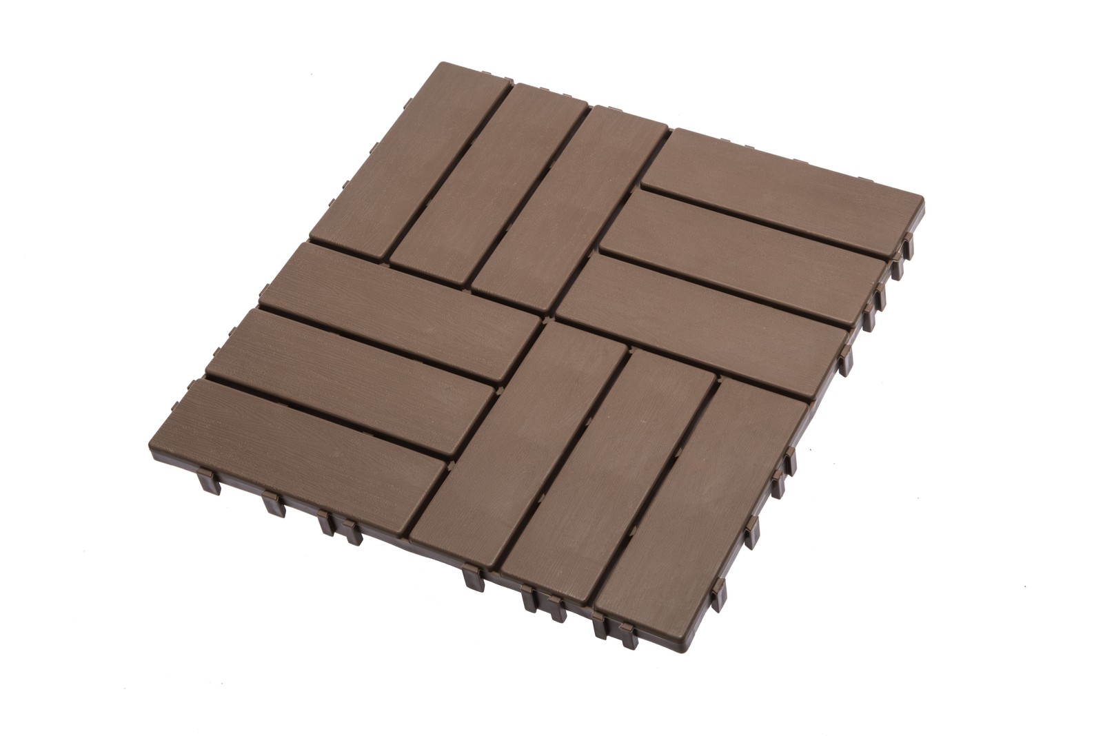 68-Pack 11.42″x11.42″ Interlocking Plastic Deck Tiles – 61.60 Sq.Ft Flooring