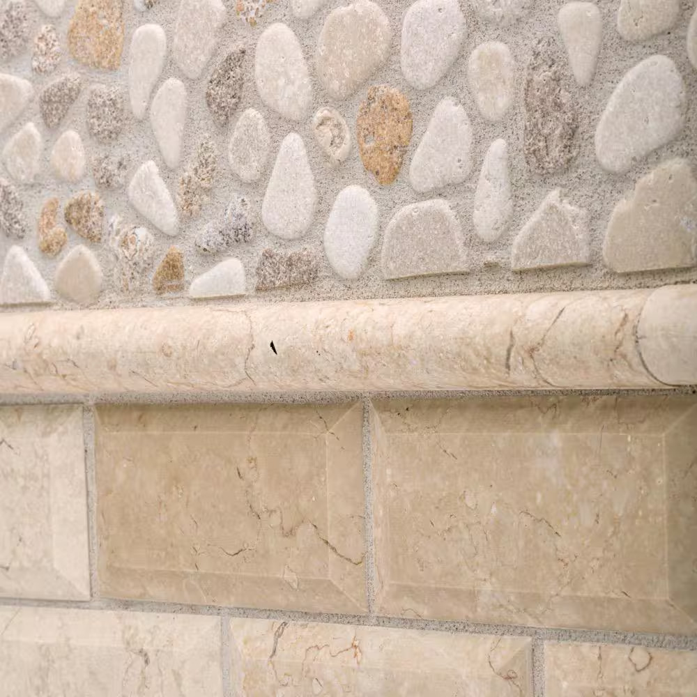 Creama River Rock 11.25 In. X 11.25 In. Honed Marble/ Limestone Floor and Wall M