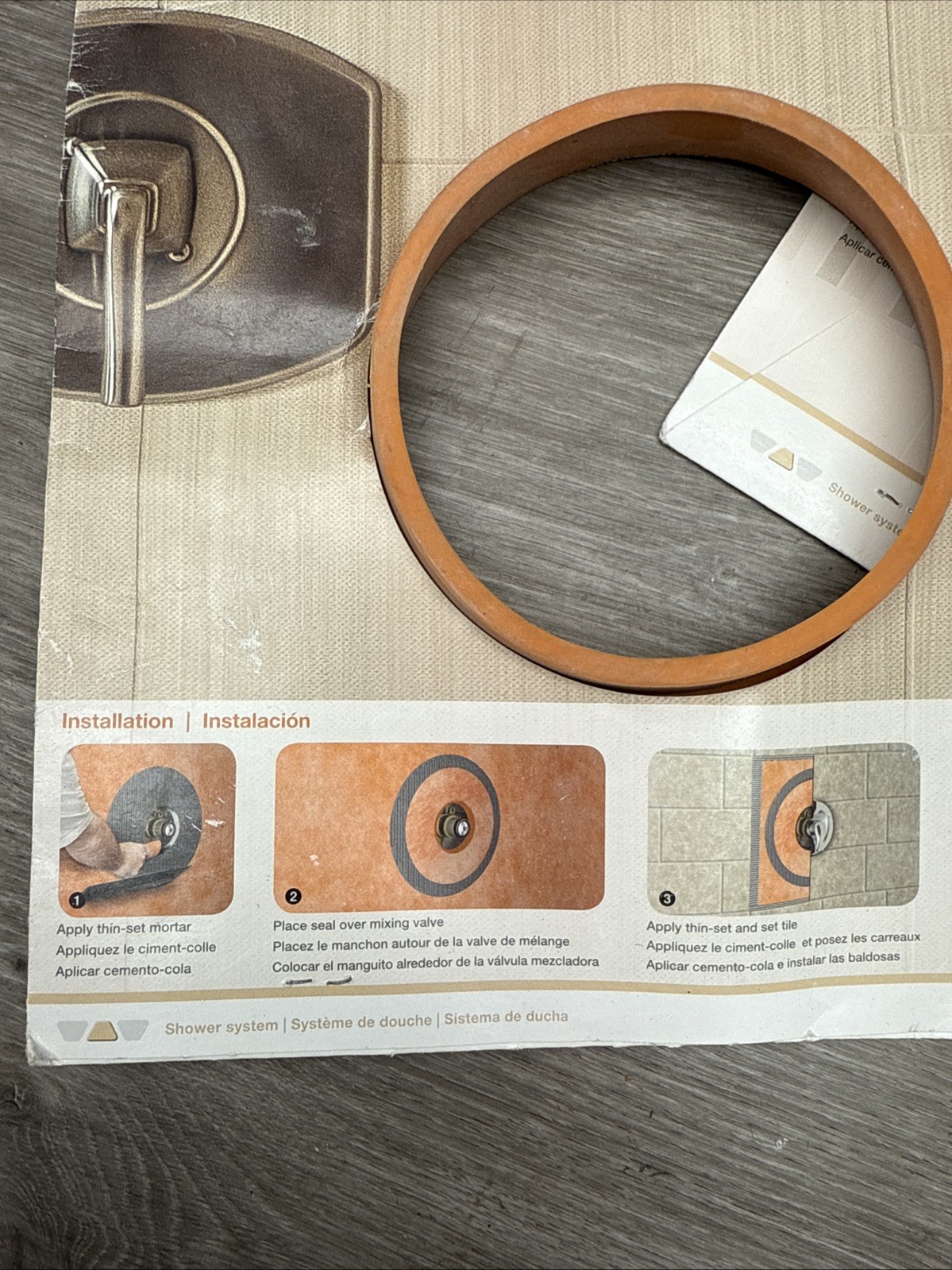 NEW Schluter KERDI Pipe Seal 3/4” and Mixing Valve Seal 4-1/2″ Pair