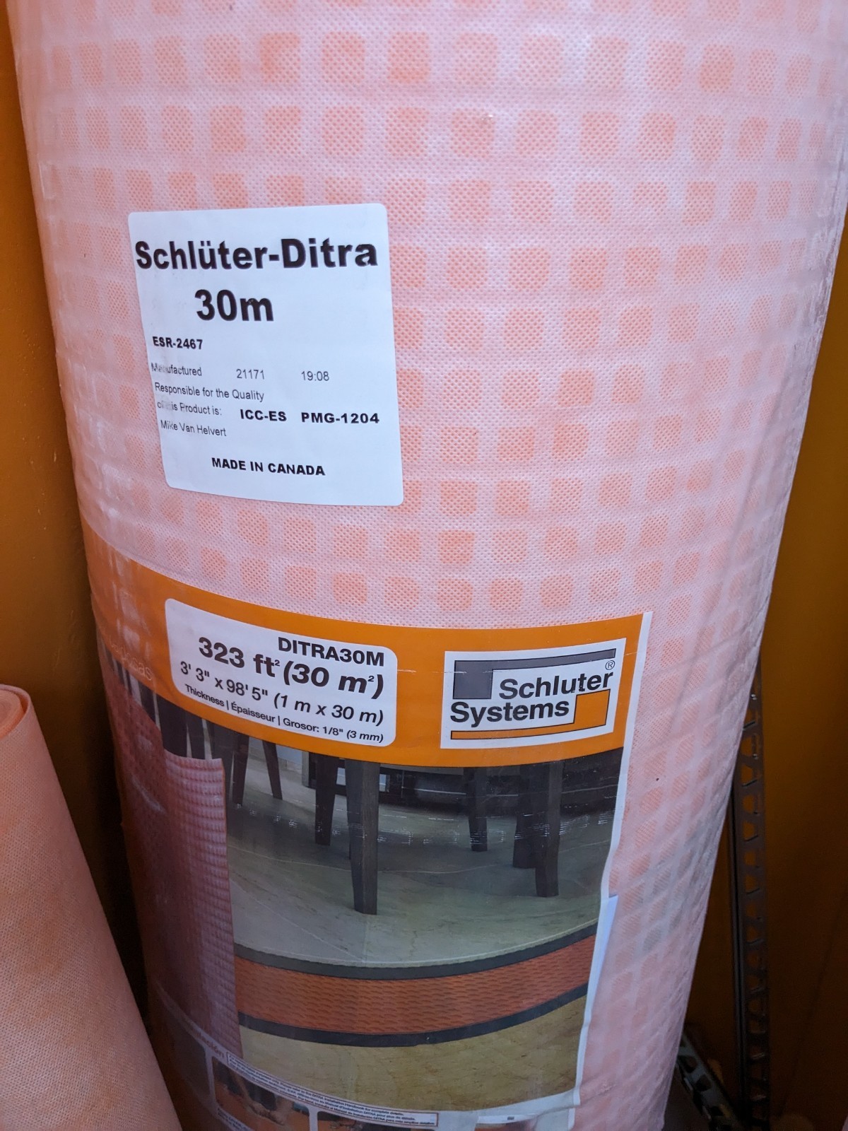 Schluter Ditra Membrane underlayment various lengths