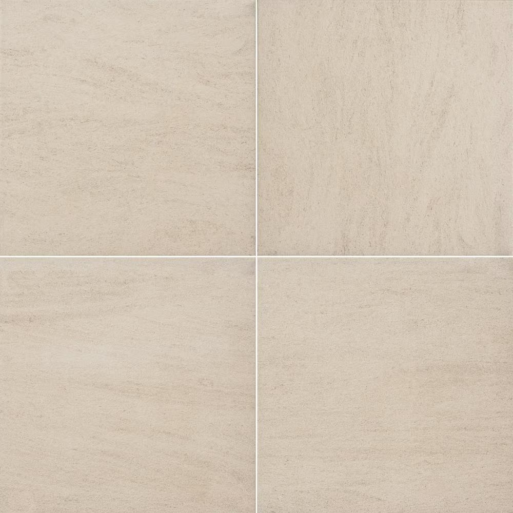Living Style Beige 2 Cm. X 24 In. X 24 In. Matte Porcelain Stone Look Paver (8 S