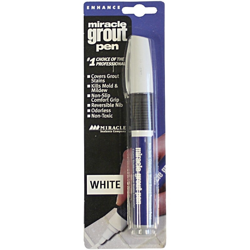 Miracle Sealants GRTPENWHT6 Series Grout Pen, Specifications: 175 linear ft Cove