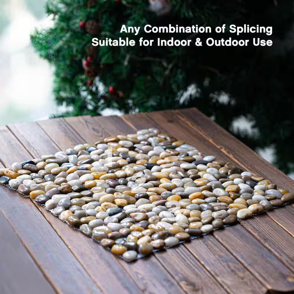 9.5 In. X 8.5 In. X 0.5 In. Roundness Polished Pebble Decorative Pathway River R