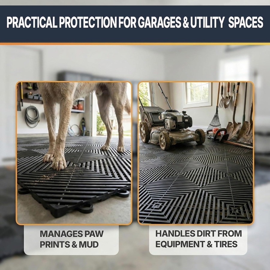 Nitro Tiles Vented by FlooringInc 12″ x 12″ Interlocking Garage Floor Tiles