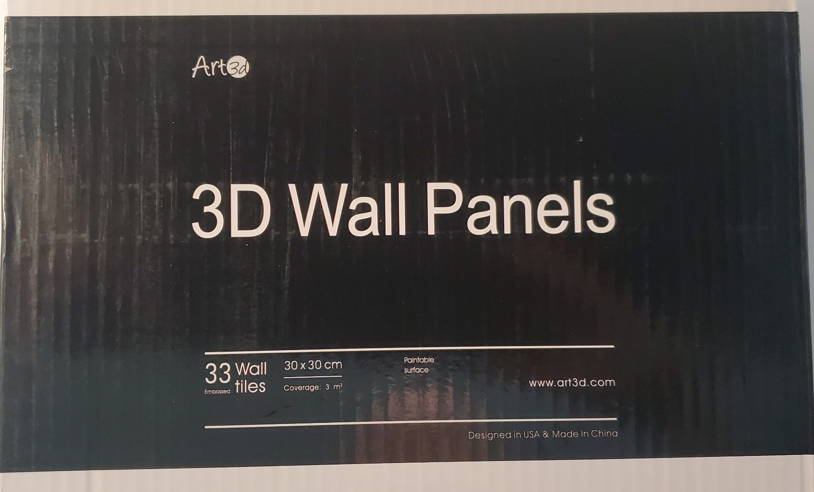 2 Box Art 3D 12″X12″ Plastic Textured Wall Panels Walnut A10341WL