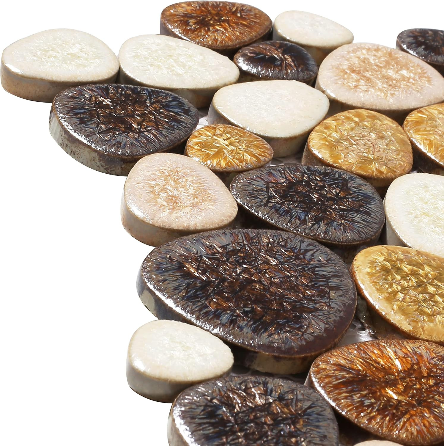 Yellowstone Non-Slip Matte Pebbles Mosaic Tile for Shower & Bathroom Floor