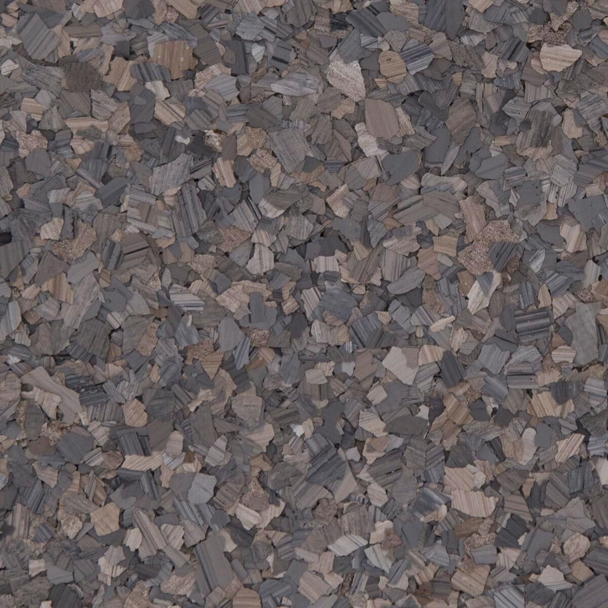 Natural Stone Look 1/4″ Flakes for Epoxy Resin Flooring 1LB (Gray, Tan)