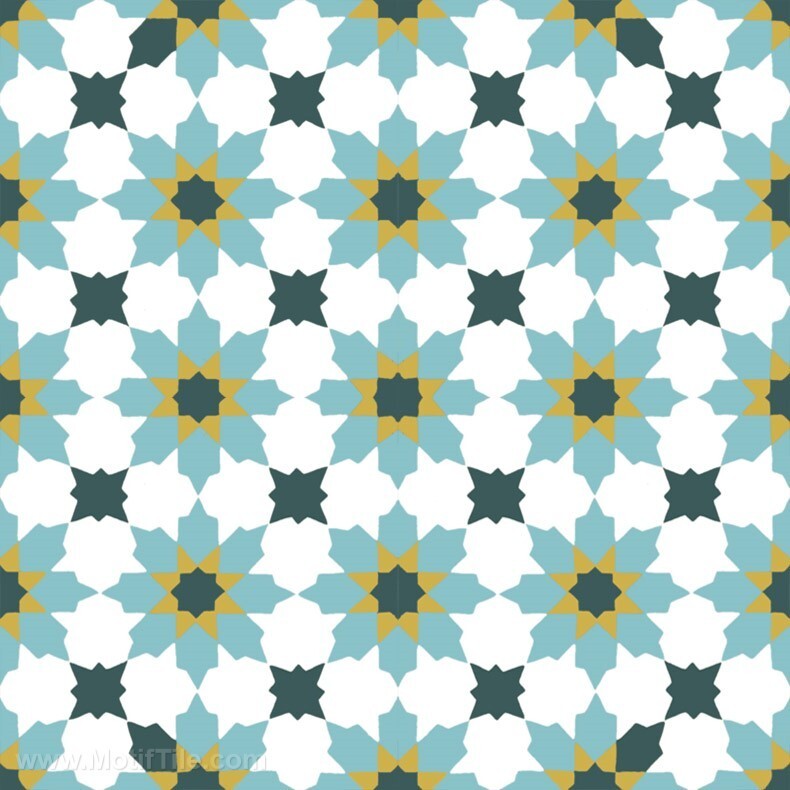 Motif Handmade Cement Tiles 8 Inch x 8 Inch, Pack of 12 Tiles, PRICE IS PER BOX,