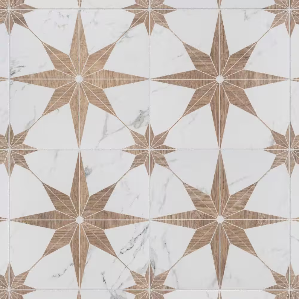 Llama Stella Loire Noce 9-3/4 In. X 9-3/4 In. Porcelain Floor and Wall Tile (10.