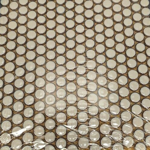 White Mosaic Tile by Simple 2.0 – Rimmed Sage Penny Rounds