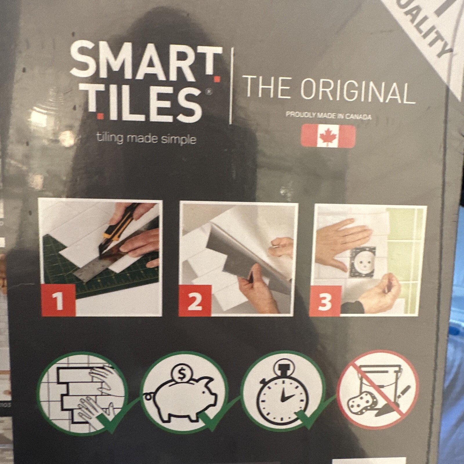 SMART TILES Crescendo Ciotta- DIY Vinyl Peel & Stick Backsplash 20 Sq Ft Boat RV