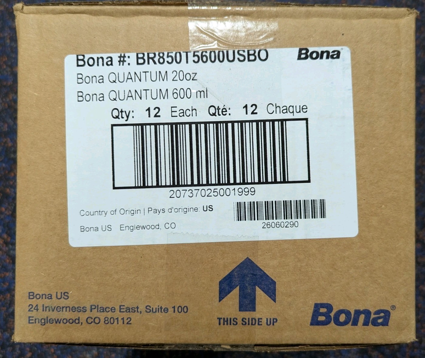 Bona Quantum Wood Floor Adhesive 20 oz Sausage Tubes Case of 12 R850T BR850T