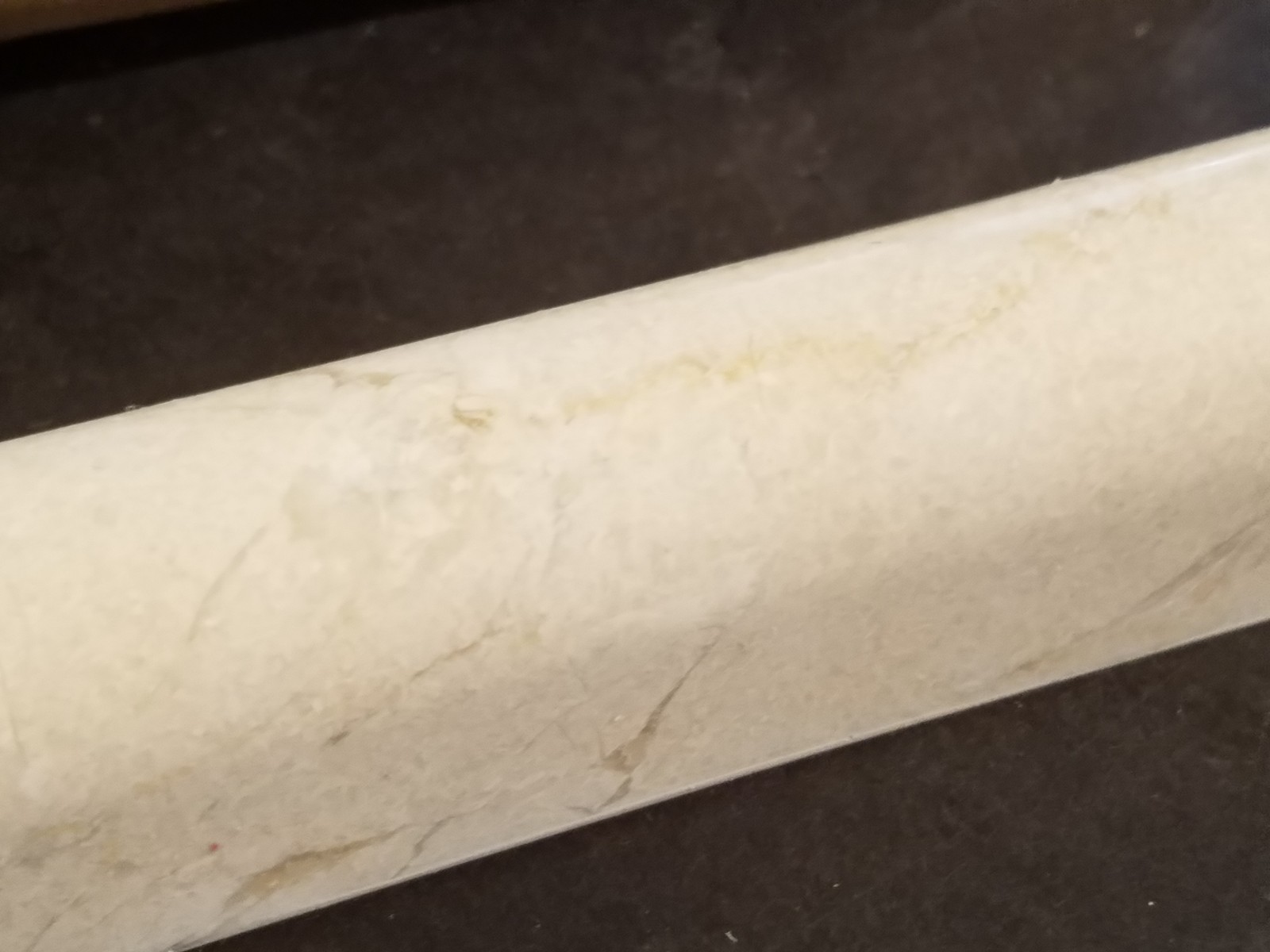(1 EA) Emser Natural Stone 12″ x 1″ Polished Marble Cigaro Liner in Crema Marfil