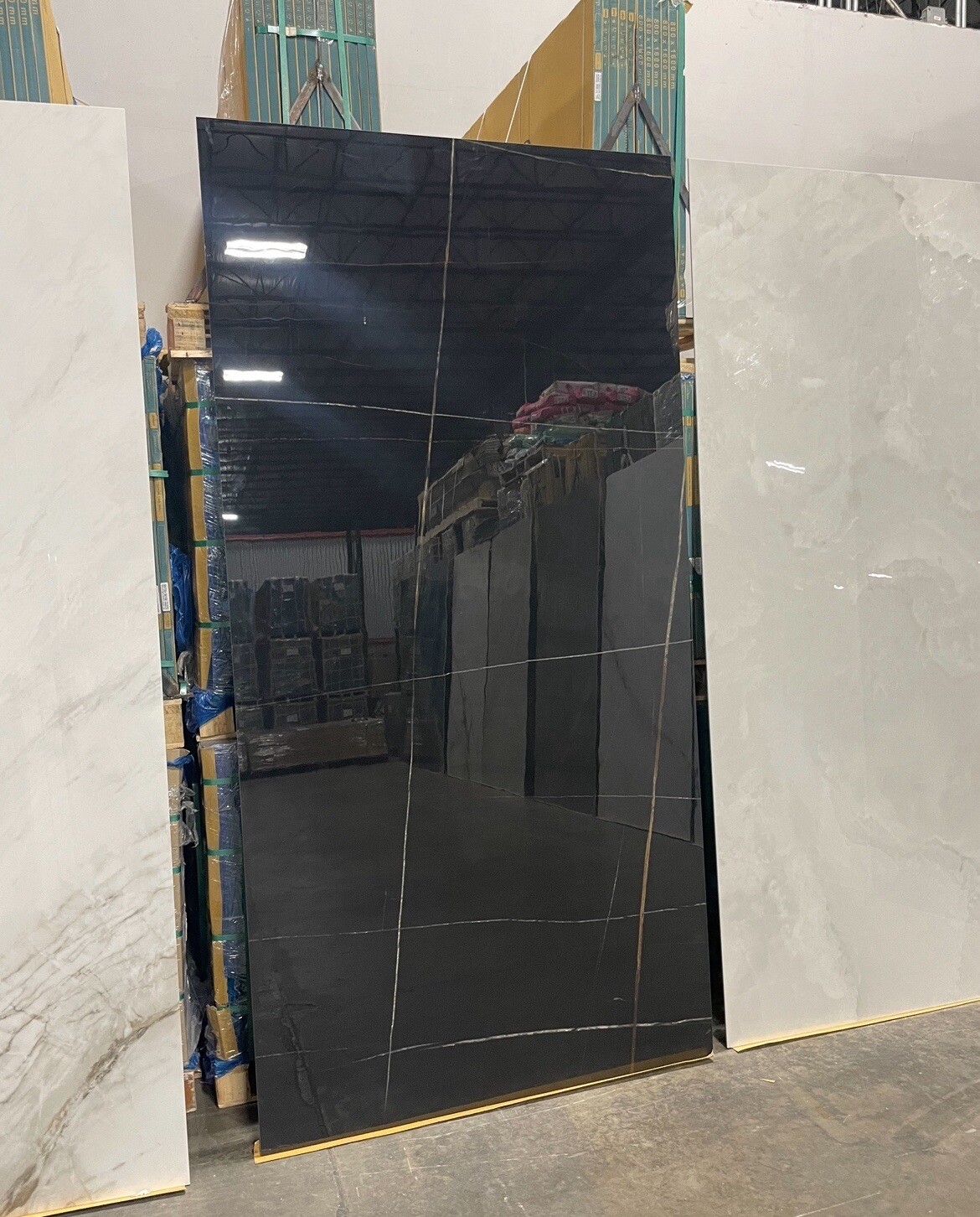 48 x 96 inches Porcelain Tile, 6 mm thickness, One Slab Covers 32 sq/ft, $300