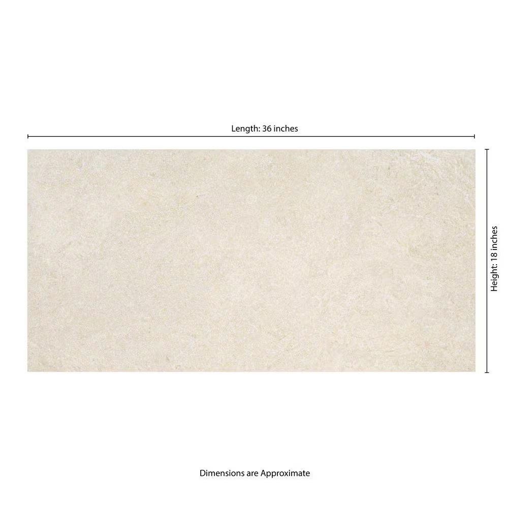 Skye Fossil Pearl 18 In. X 36 In. X 0.43 In. Matte Porcelain Limestone Look Floo