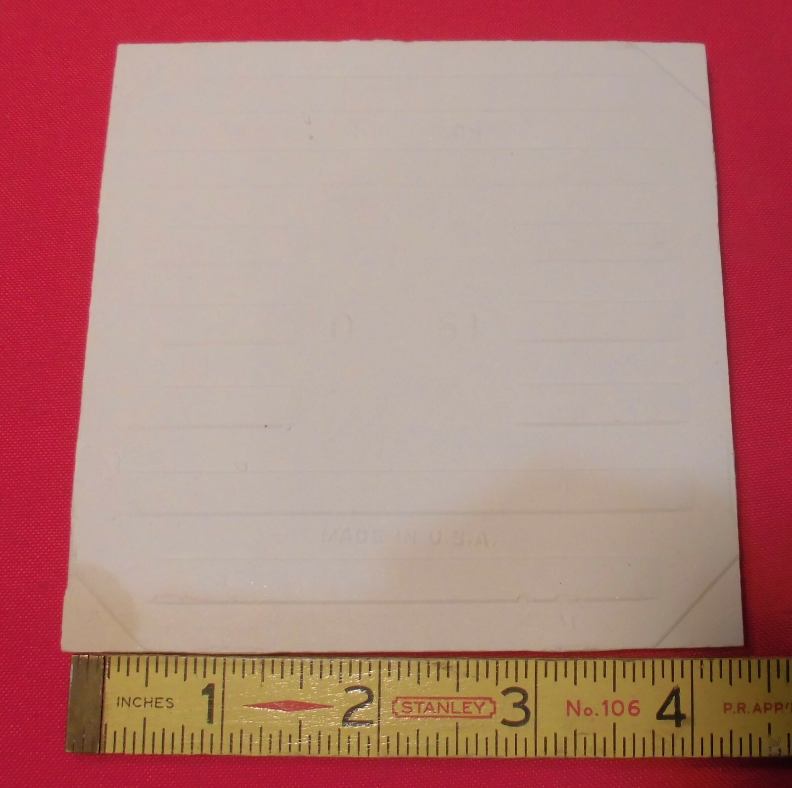 1 pc. *Barium Dark Yellow* Ceramic Tile 4-5/16″- 4-3/8″ Robertson Co. NOS